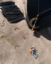 Load image into Gallery viewer, Chakra Crescent Moon Necklace
