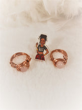 Load image into Gallery viewer, Rose Quartz Wire Wrapped Rings
