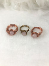 Load image into Gallery viewer, Rose Quartz Wire Wrapped Rings
