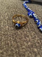 Load image into Gallery viewer, Evil Eye Wire Wrapped Rings
